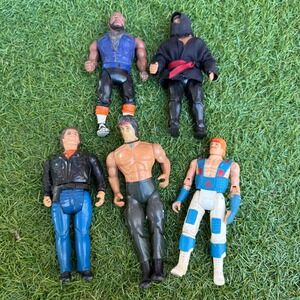 Vintage 80s The A Team Action Figures Lot of 5 Rambo Mr T Templeton Peck
